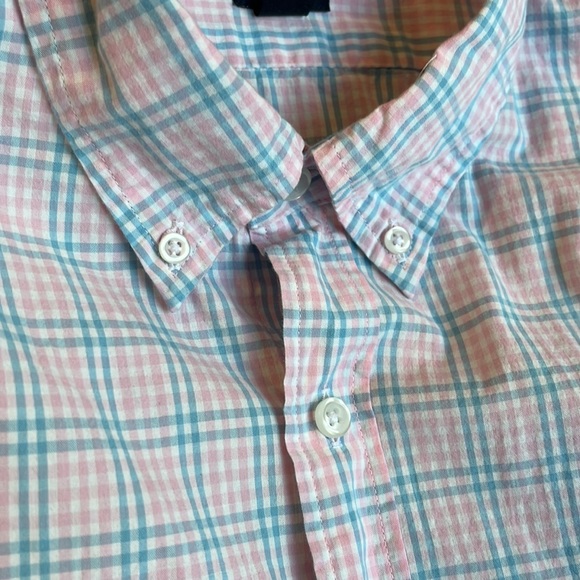 J CREW BUTTON DOWN DRESS SHIRT IN XXL SUPER PREPPY PINK CHECK SLIM FIT - Picture 5 of 6